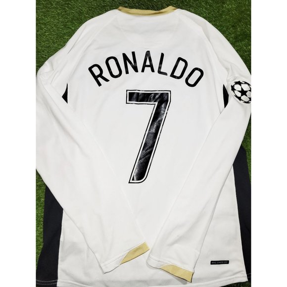 Cristiano Ronaldo Manchester United 2007 2008 UEFA Third Soccer Jersey M - Picture 1 of 9